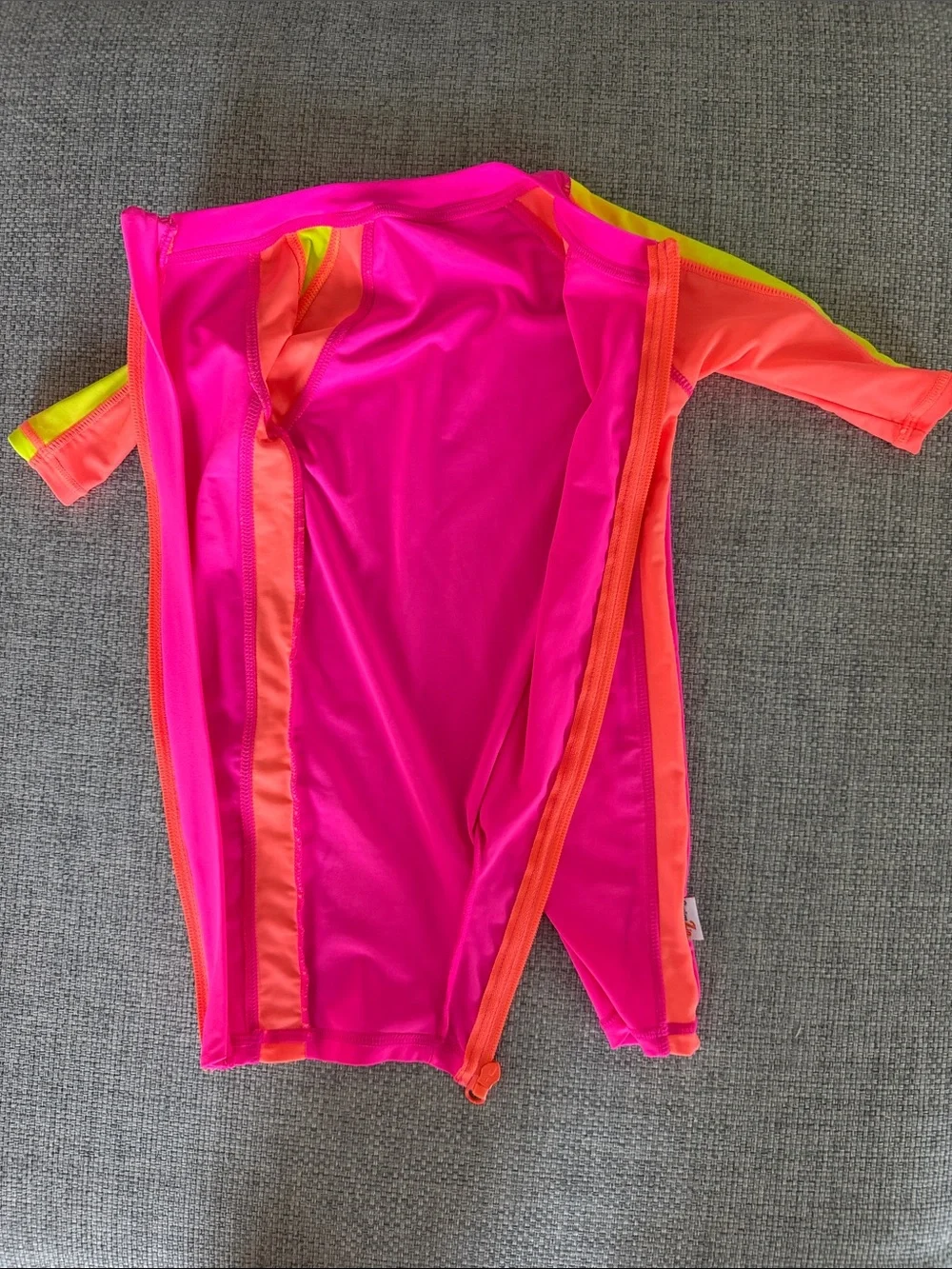 SwimZip UPF 50+ Baby SwimsuitNeon Pink & Coral - 0-6 months - Picture 3 of 3